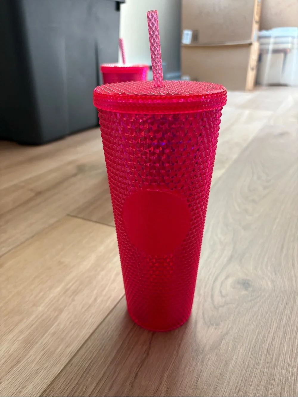 NWT Starbucks 2019 Studded Holiday Tumbler in Hot Pink Studded